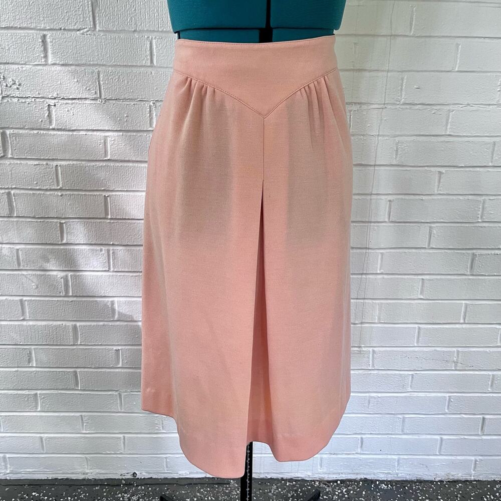 Vintage 70s peach poly skirt